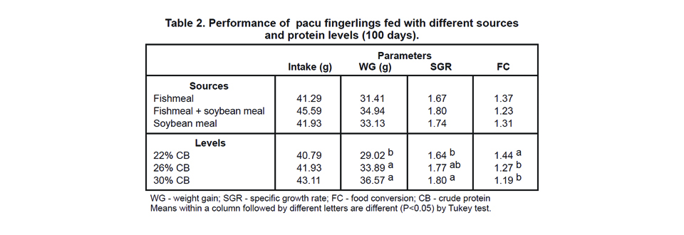Protein for pacu