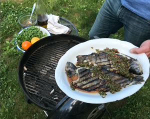 Easy Seafood Recipes - Grilled Trout with Chimichurri